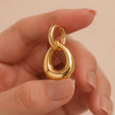 Elegant Gold Teardrop Hoop Earrings – Polished Statement Dangle Jewelry