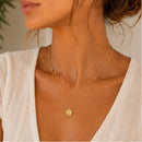 Delicate Layered Gold Sun Pendant Necklace